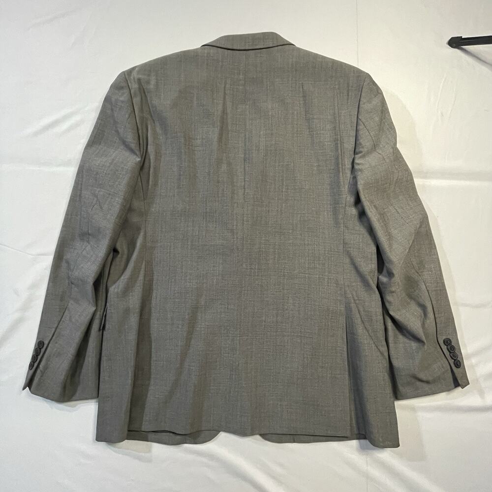 Joe Joseph Abboud Slim Fit 44R Gray Sharkskin Super 120s Wool Suit Jacket Camo - Picture 3 of 10